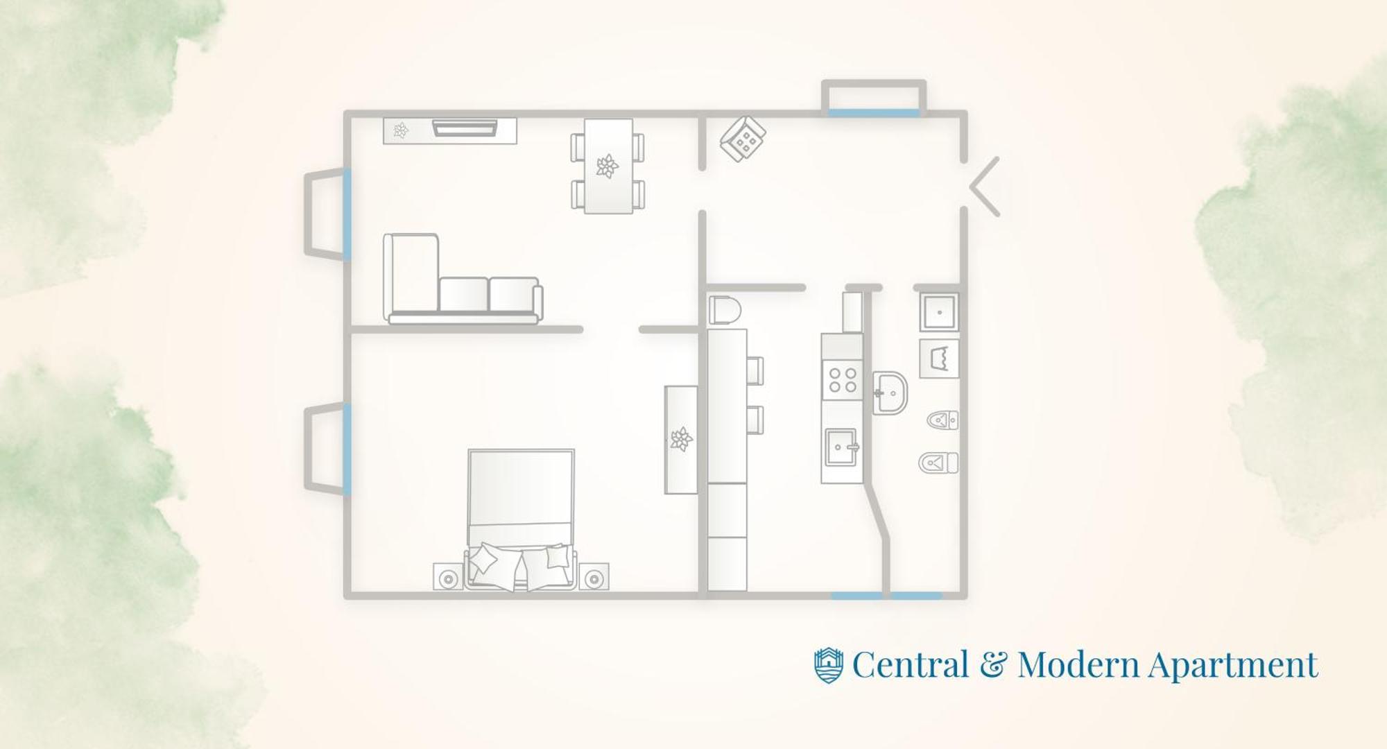 Central & Modern Apartment By Rent All Como Bagian luar foto